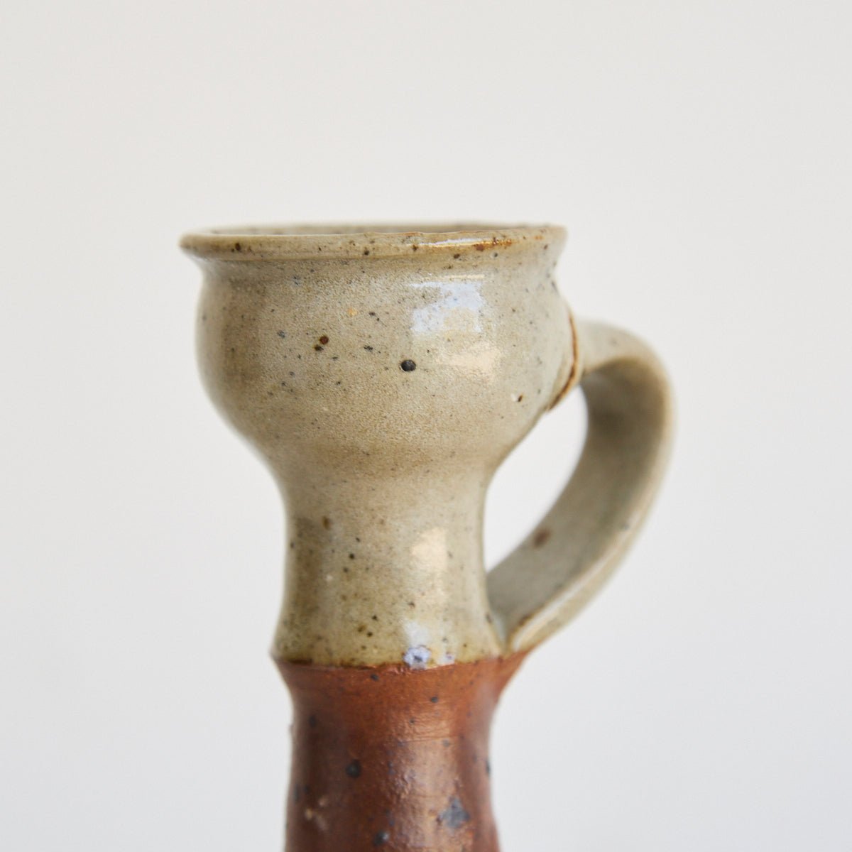 Vintage Stoneware Candlestick - elsie green - decor