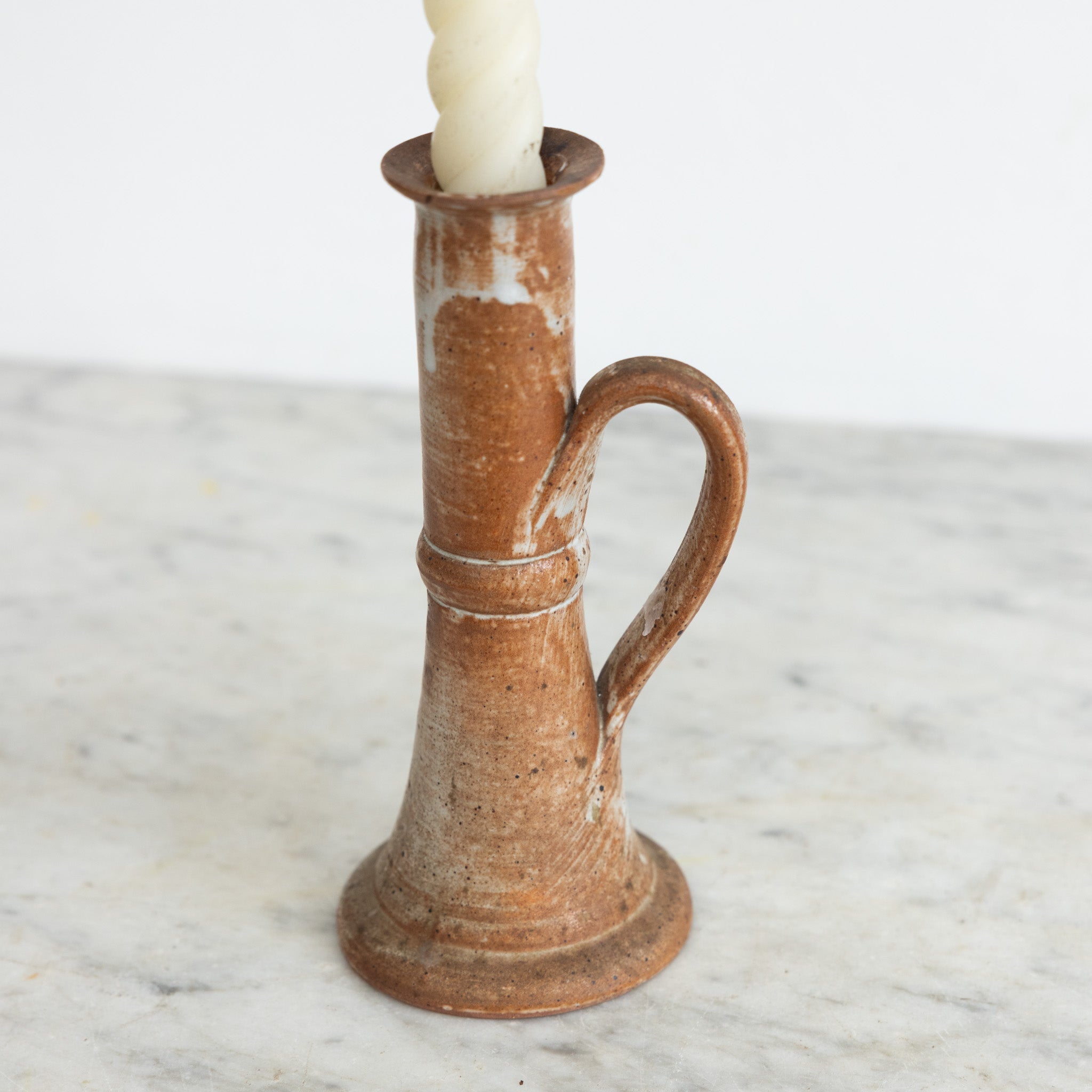 Vintage Stoneware Candlestick - elsie green - decor