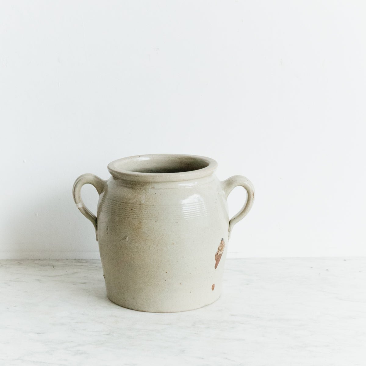 Vintage Stoneware Crock w/ Handles - elsie green - The French Kitchen