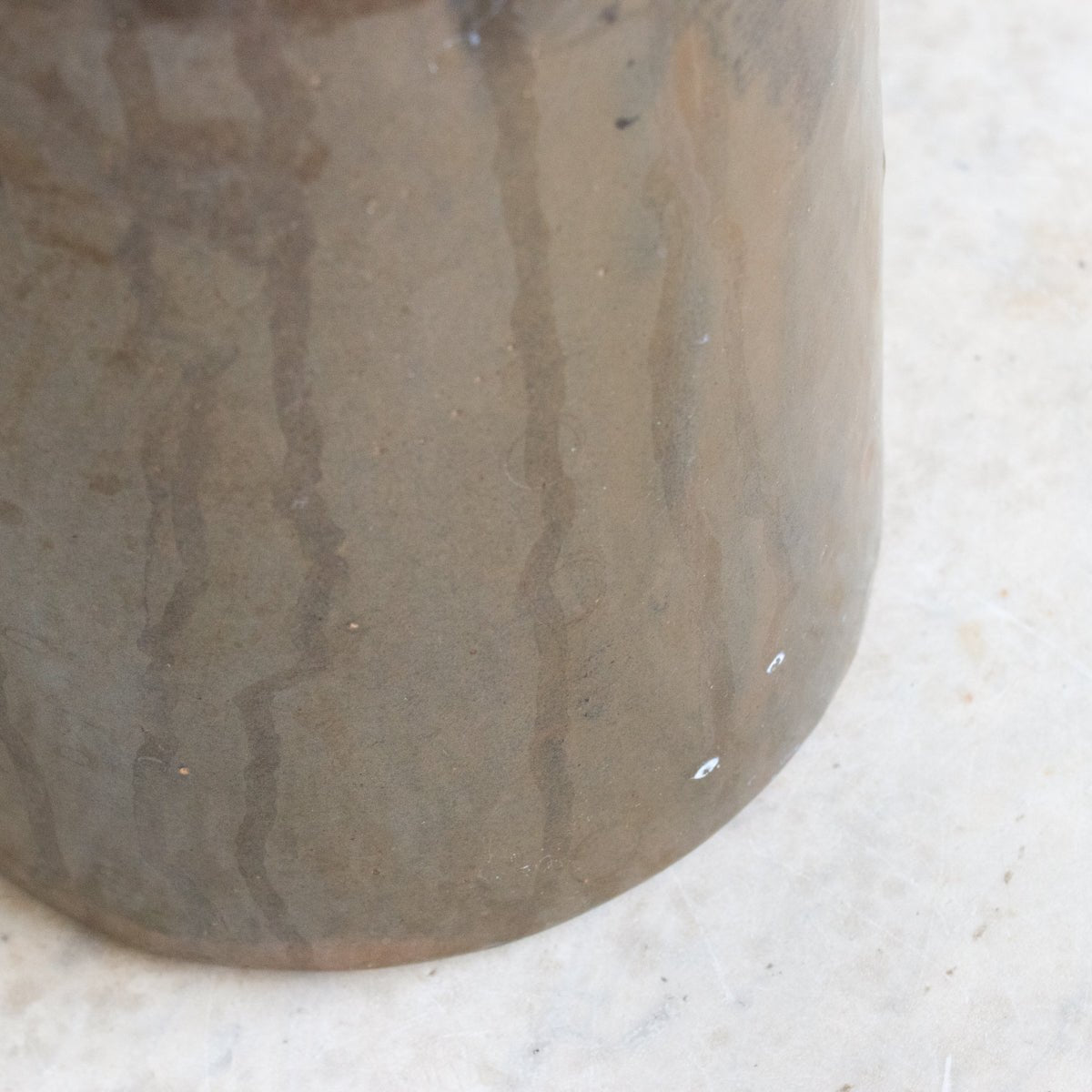 Vintage Stoneware Crock With Lid | Brown - elsie green - The French Kitchen