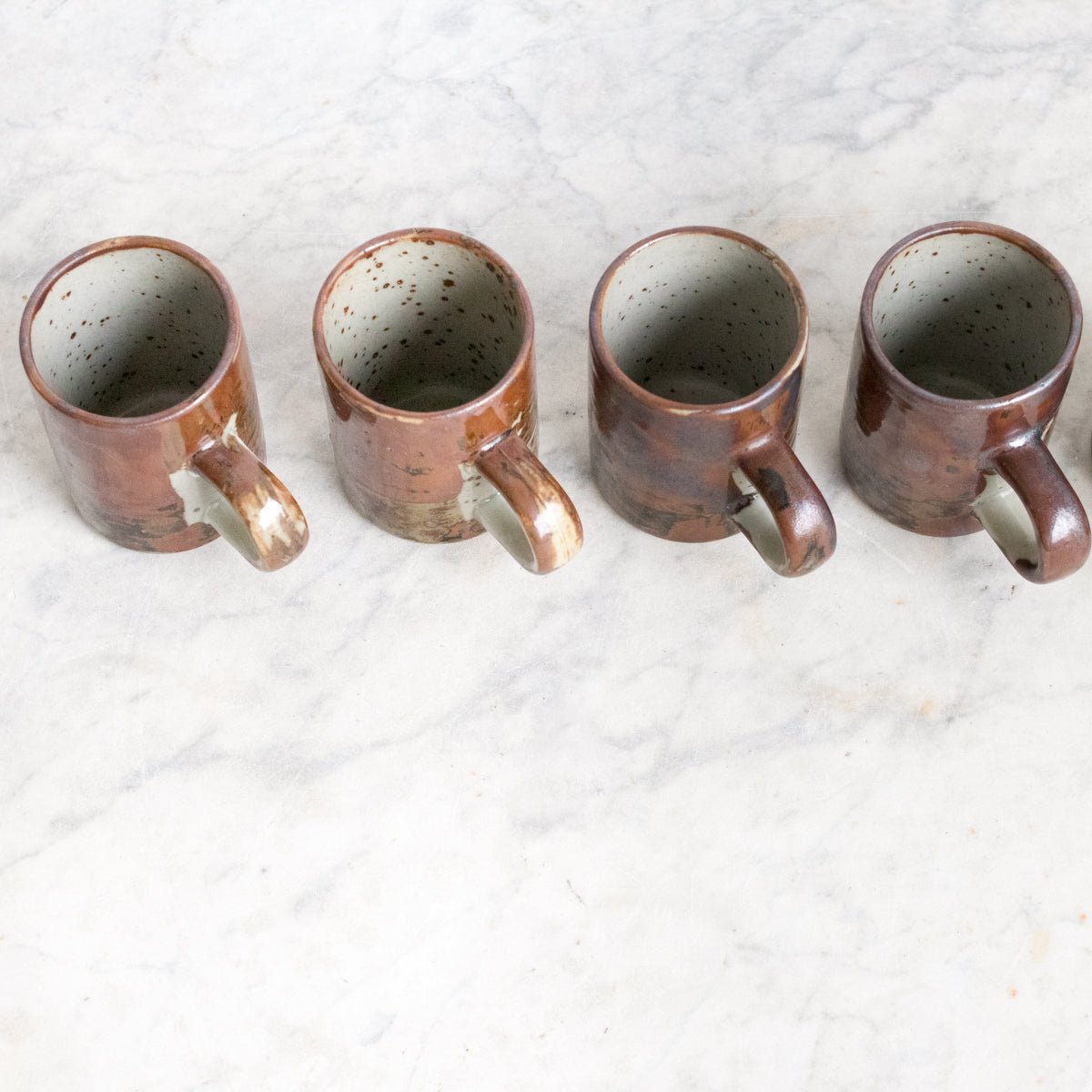 Vintage Stoneware Demitasse Cup Set Of 5 - elsie green - The French Kitchen