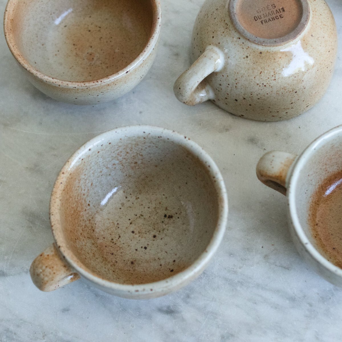 Vintage Stoneware Demitasse Cup Set of 6 - elsie green - The French Kitchen