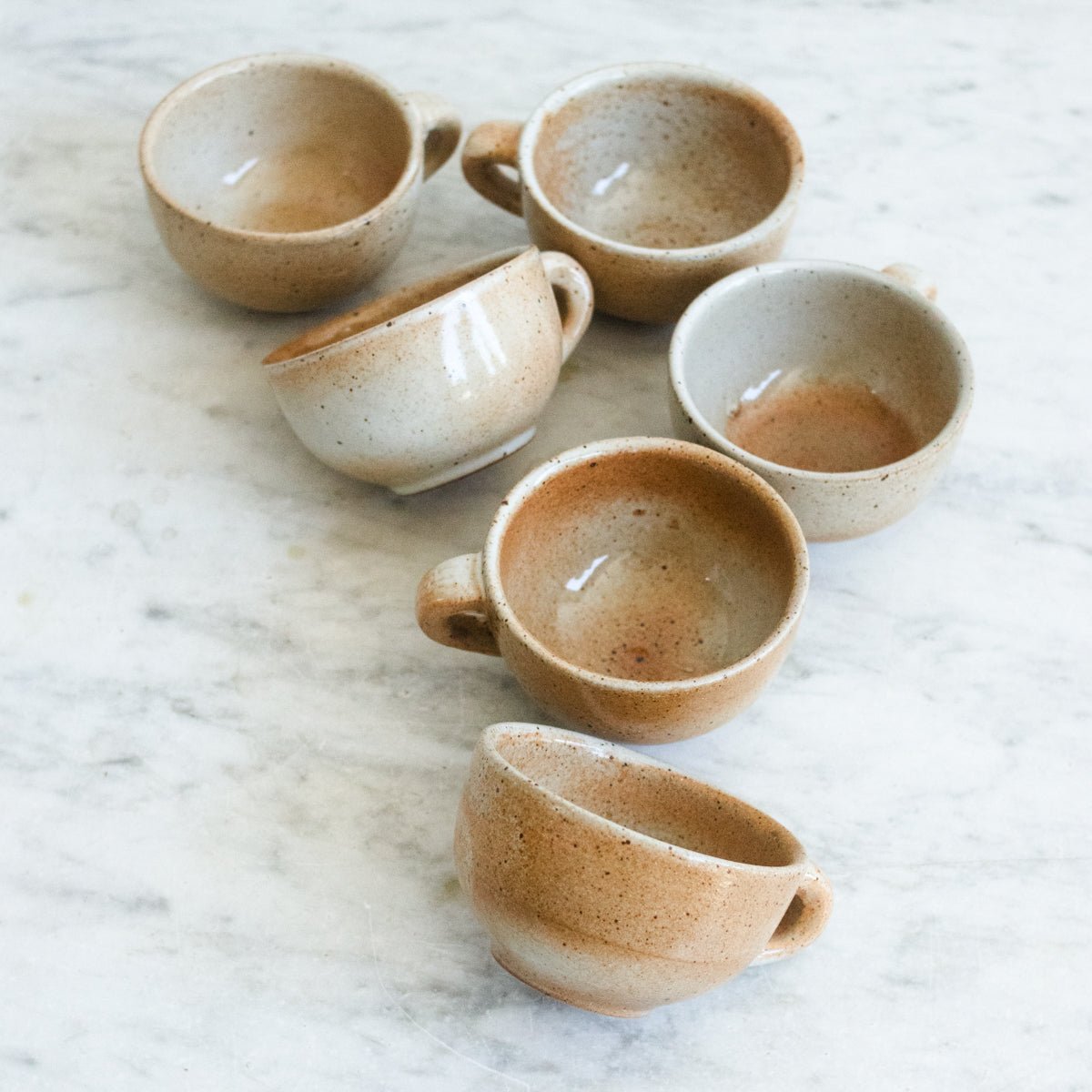 Vintage Stoneware Demitasse Cup Set of 6 - elsie green - The French Kitchen