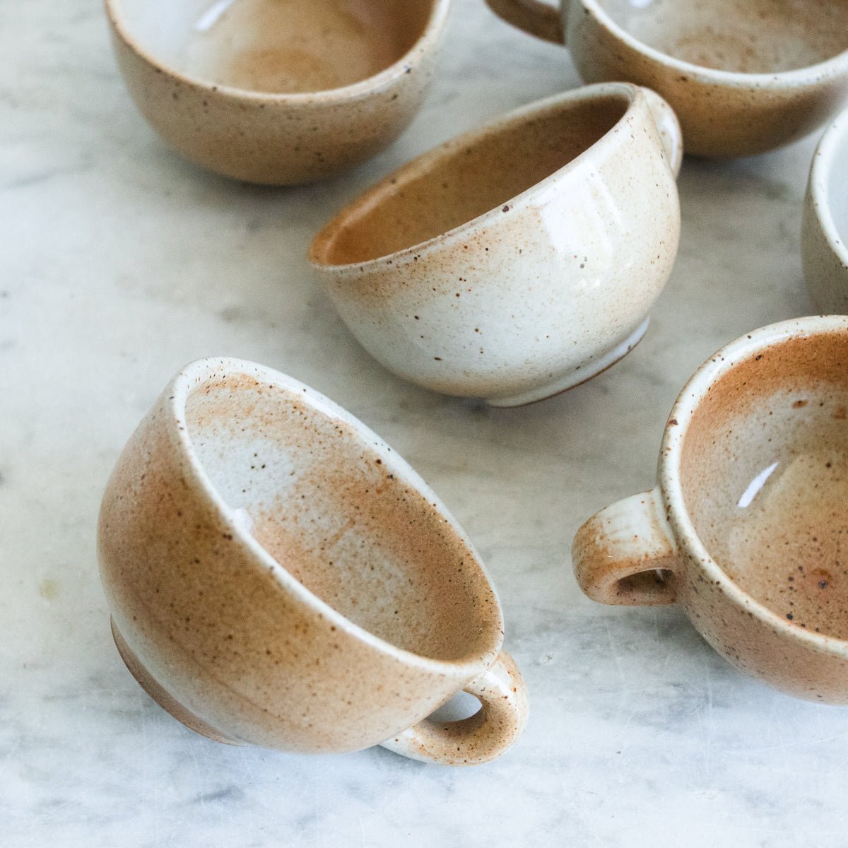 Vintage Stoneware Demitasse Cup Set of 6 - elsie green - The French Kitchen