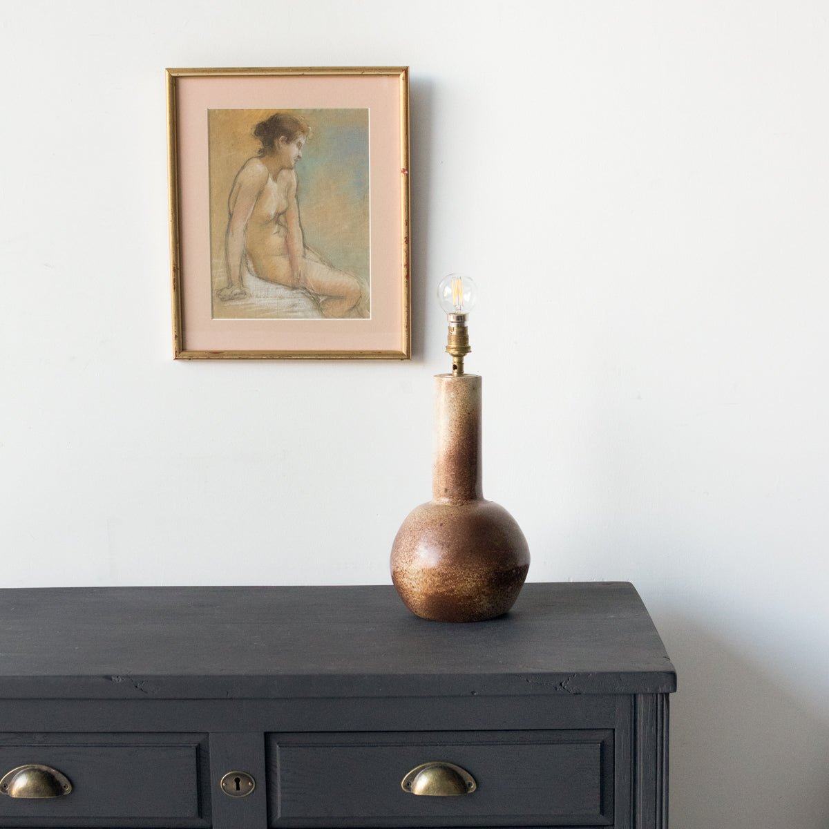 Vintage Stoneware Lamp - elsie green - decor