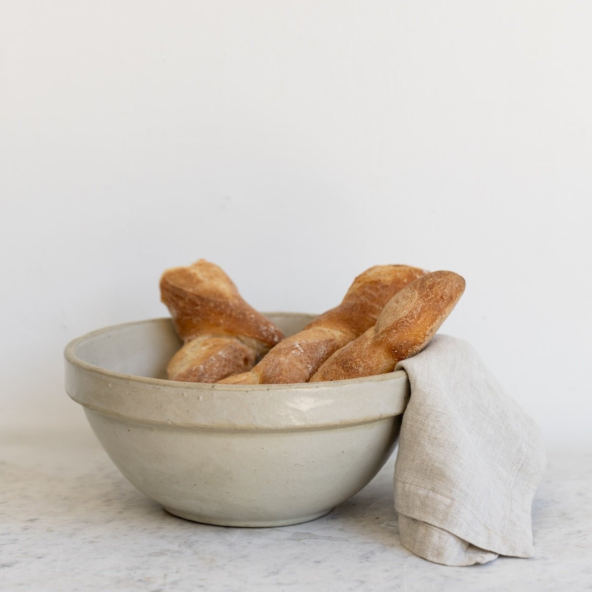 Vintage Stoneware Mixing Bowl - elsie green - the french kitchen