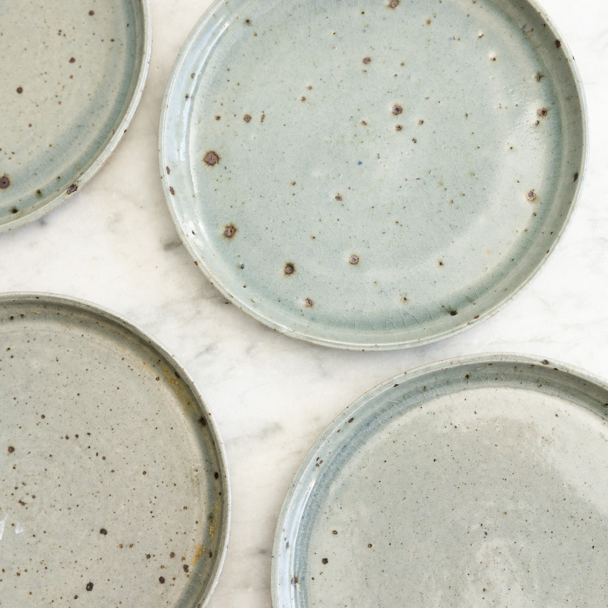 Vintage Stoneware Plate Set of 5 - elsie green - the french kitchen