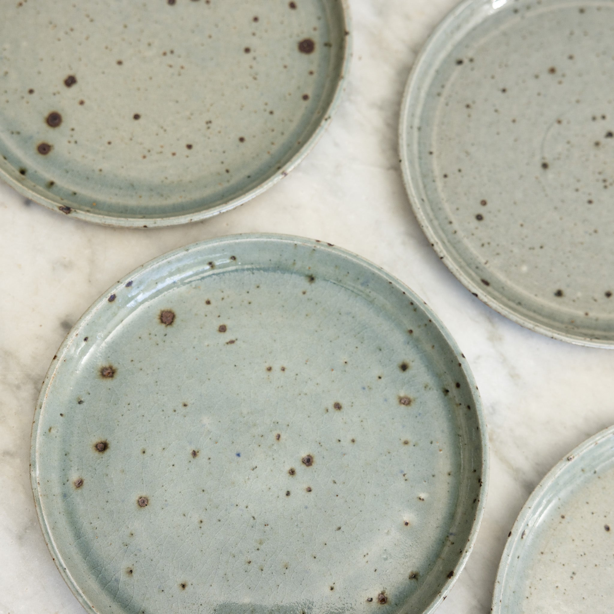 Vintage Stoneware Plate Set of 5 - elsie green - the french kitchen