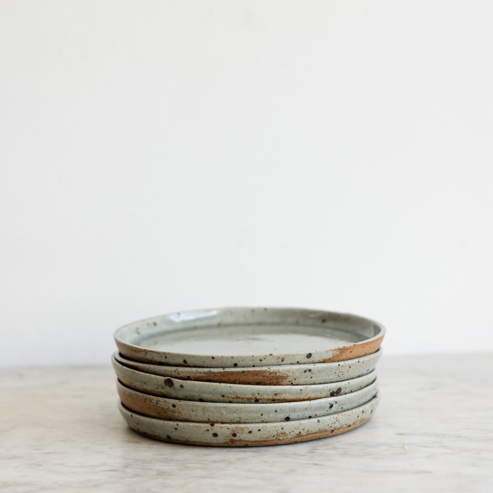 Vintage Stoneware Plate Set of 5 - elsie green - the french kitchen
