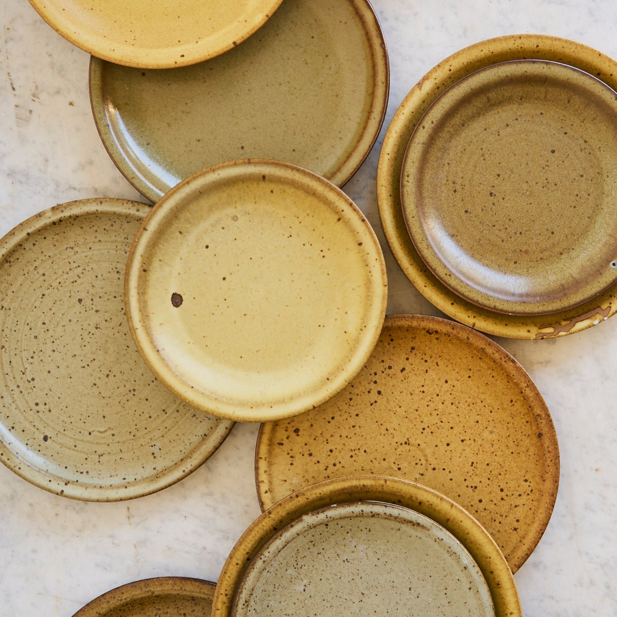Vintage Stoneware Plate Set of 6 - elsie green - the french kitchen