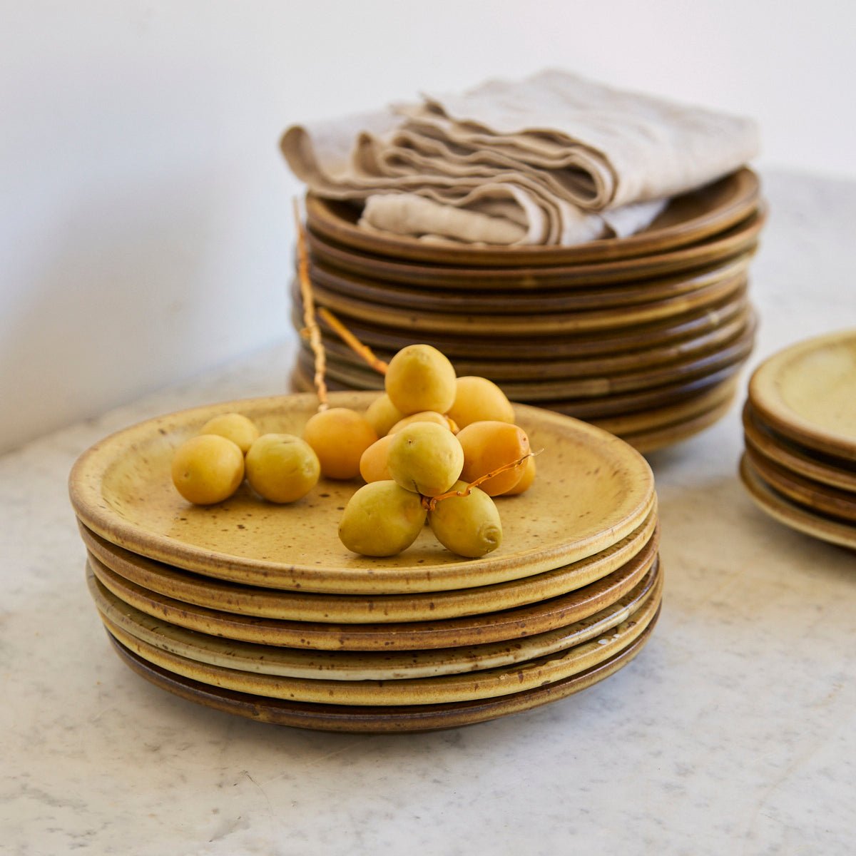 Vintage Stoneware Plate Set of 6 - elsie green - the french kitchen