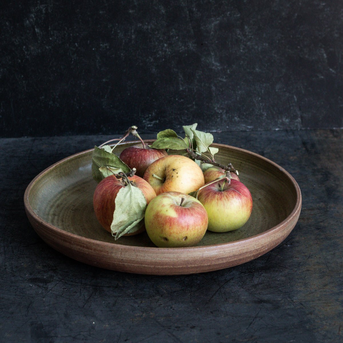 Vintage Stoneware Platter | Signed by Artist - elsie green - art