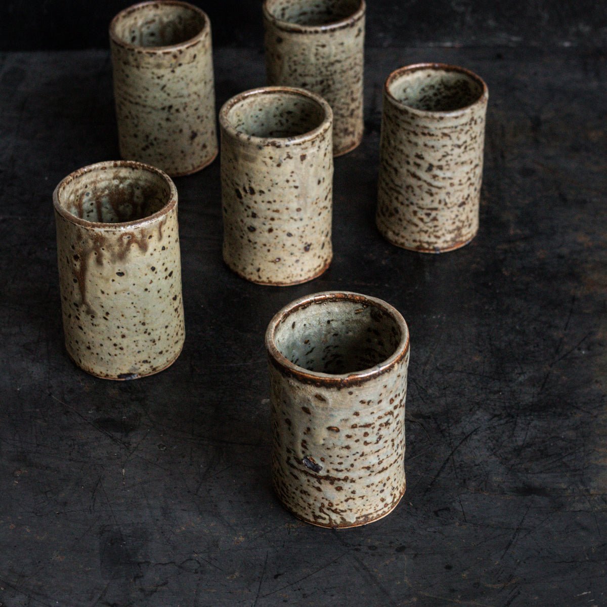 Vintage Stoneware Tumbler Set of 6 - elsie green - the french kitchen