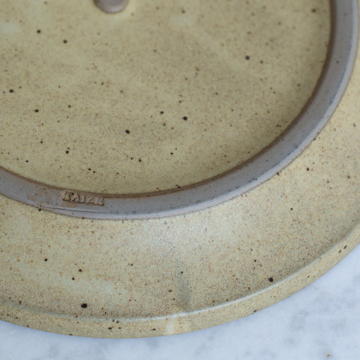 Vintage Taizé Abbey Stoneware Plate Set of 7 - elsie green - the french kitchen