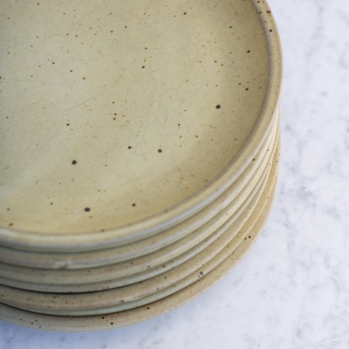 Vintage Taizé Abbey Stoneware Plate Set of 7 - elsie green - the french kitchen