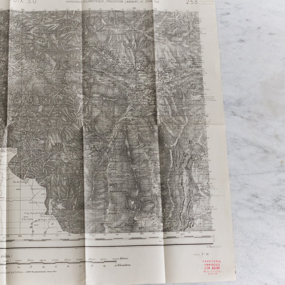 Vintage Topographic Map | Western Pyrenees - elsie green - decor