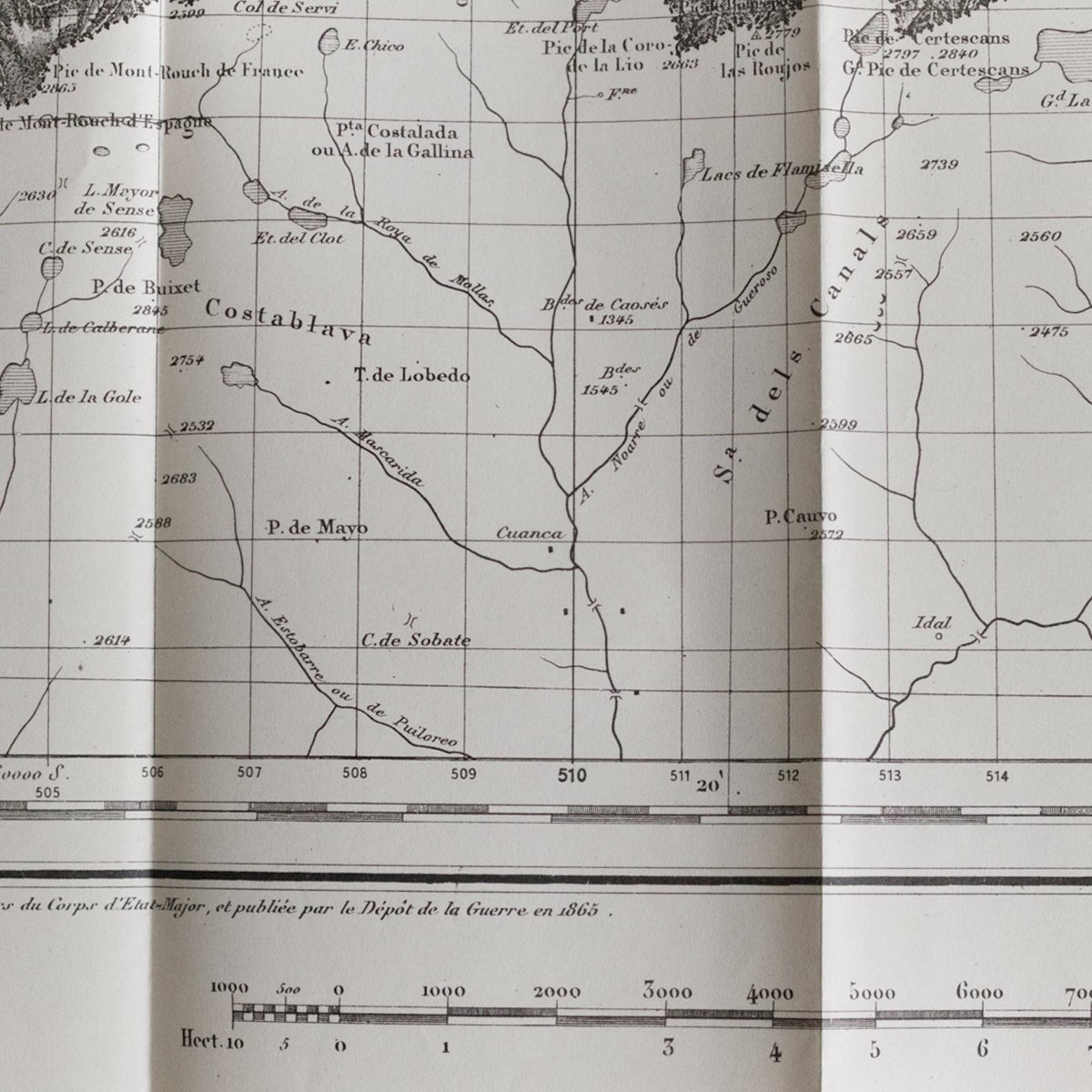 Vintage Topographic Map | Western Pyrenees - elsie green - decor