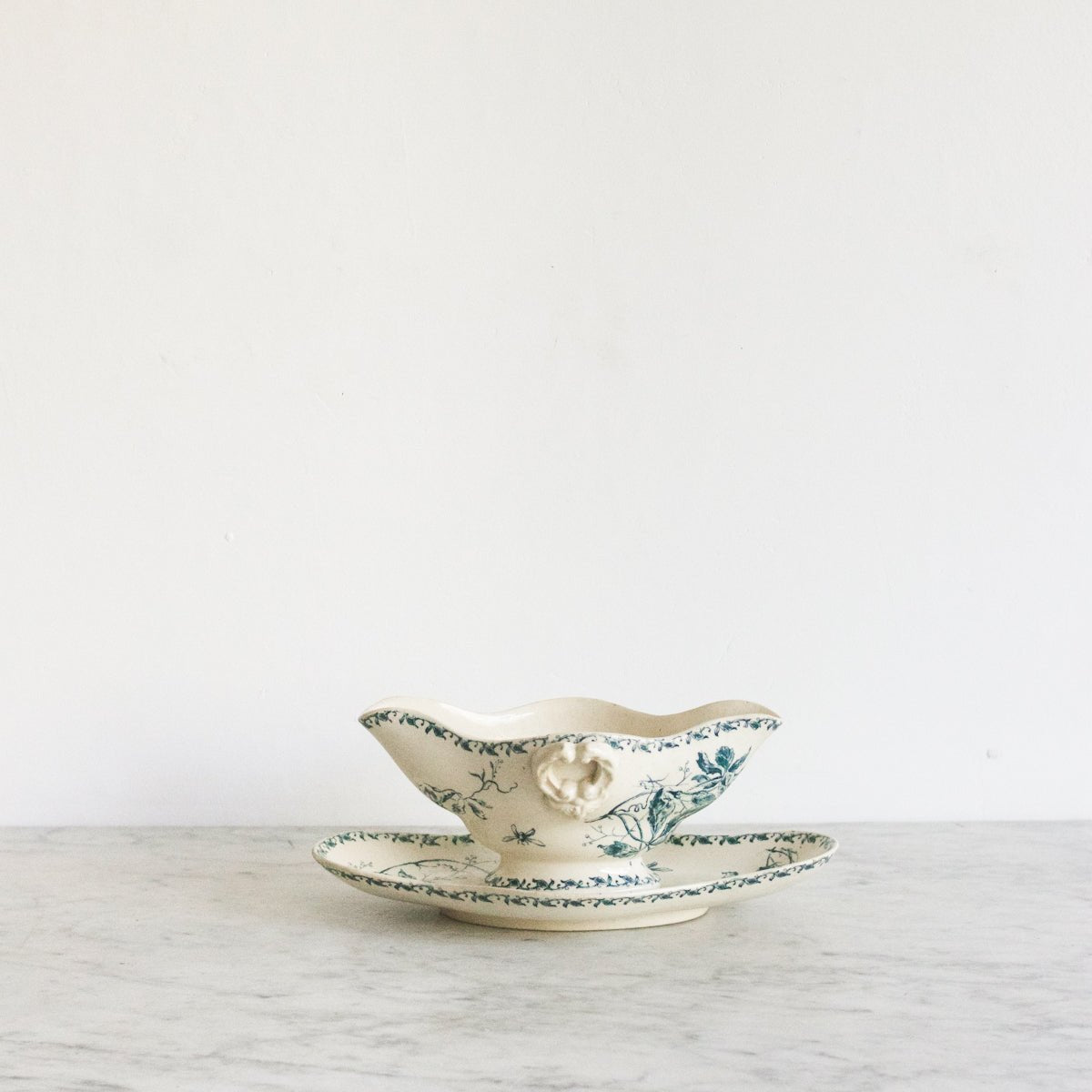 Vintage Transferware Gravy Boat - elsie green - The French Kitchen