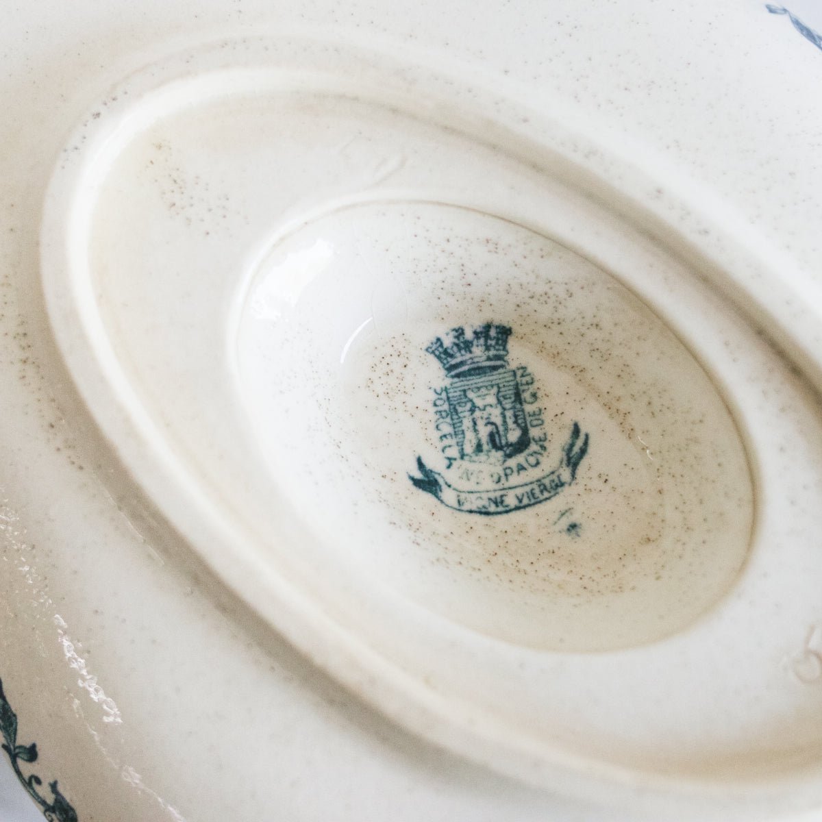 Vintage Transferware Gravy Boat - elsie green - The French Kitchen