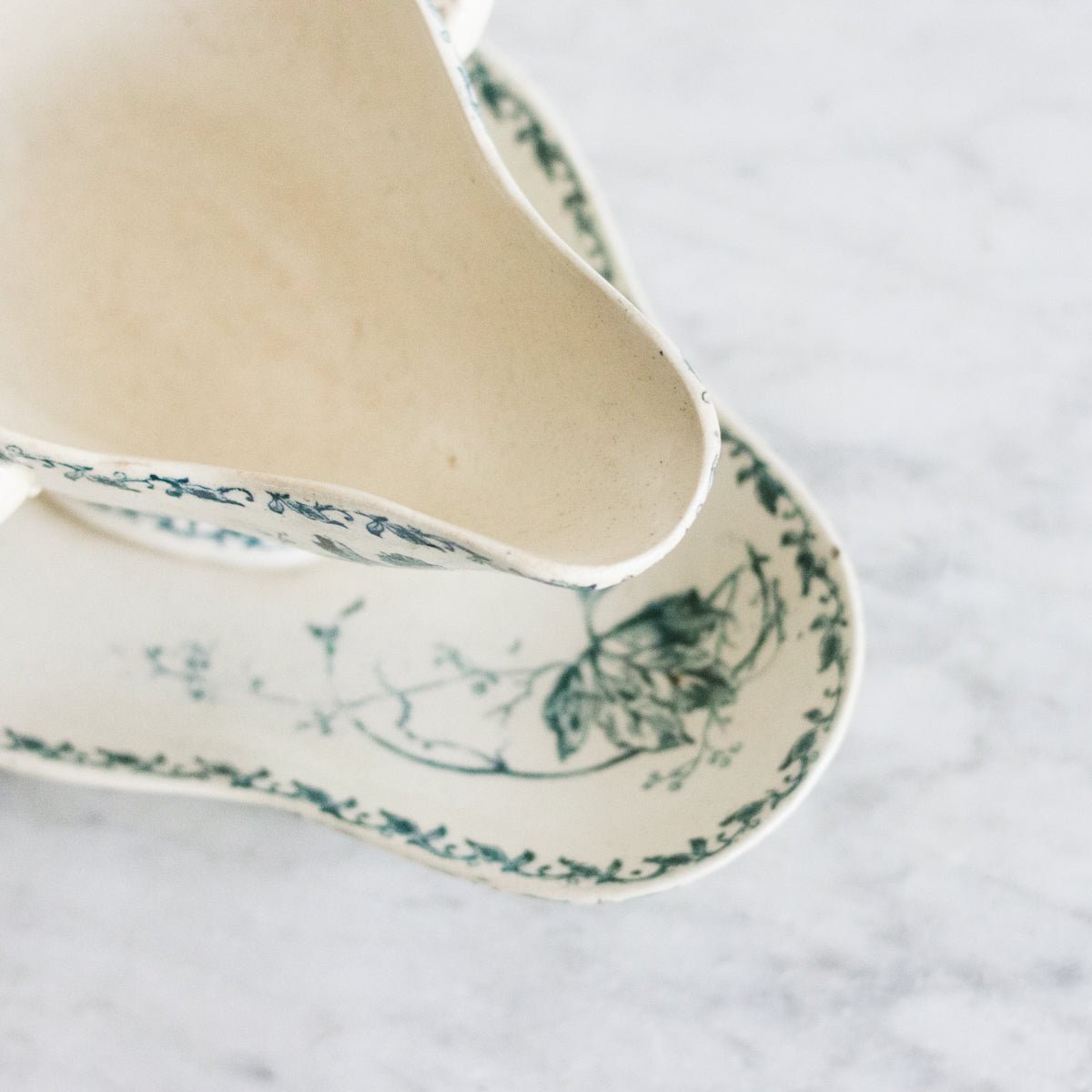 Vintage Transferware Gravy Boat - elsie green - The French Kitchen
