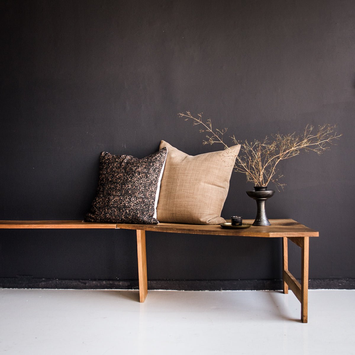 Vintage Walnut Banquette - elsie green - furniture