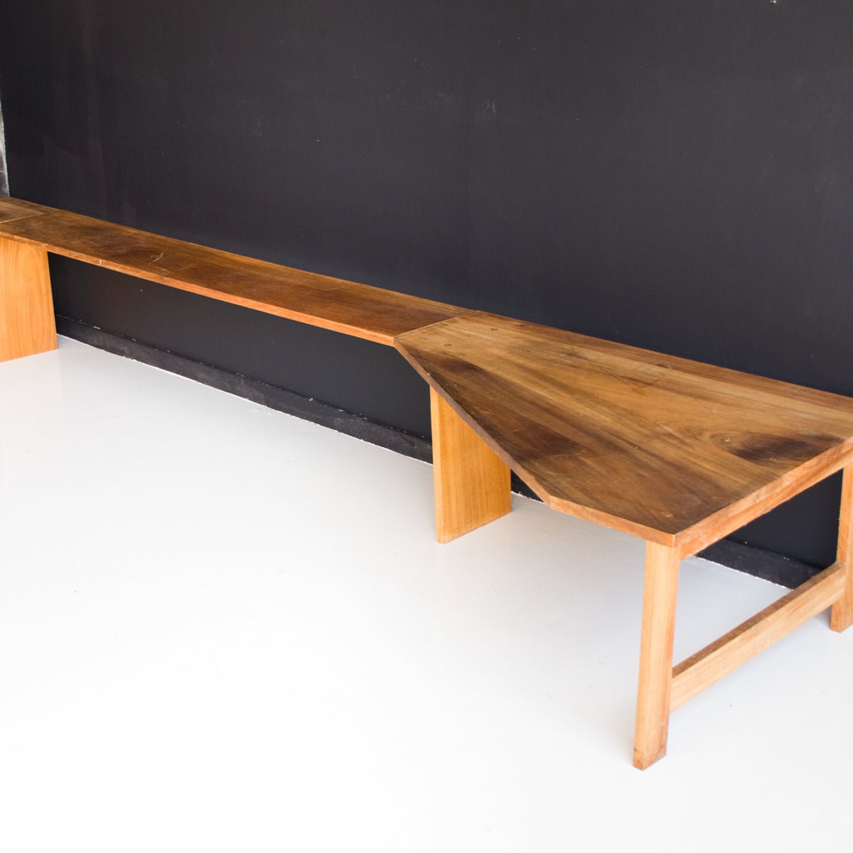 Vintage Walnut Banquette - elsie green - furniture