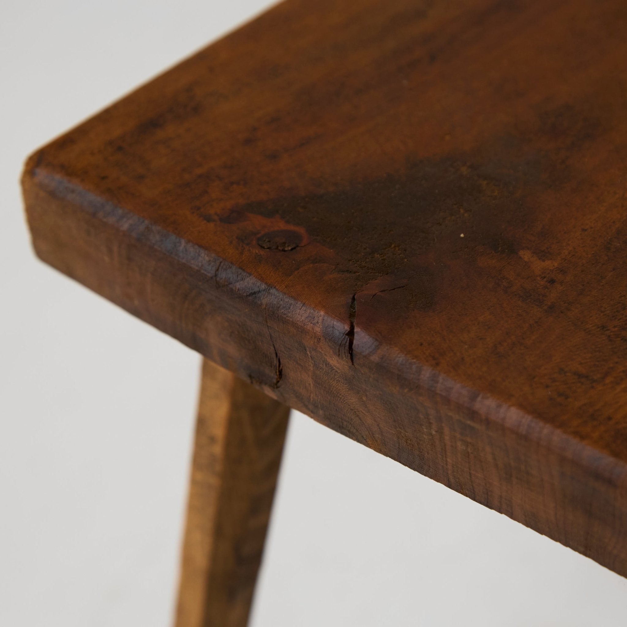 Vintage Walnut Stool - elsie green - furniture