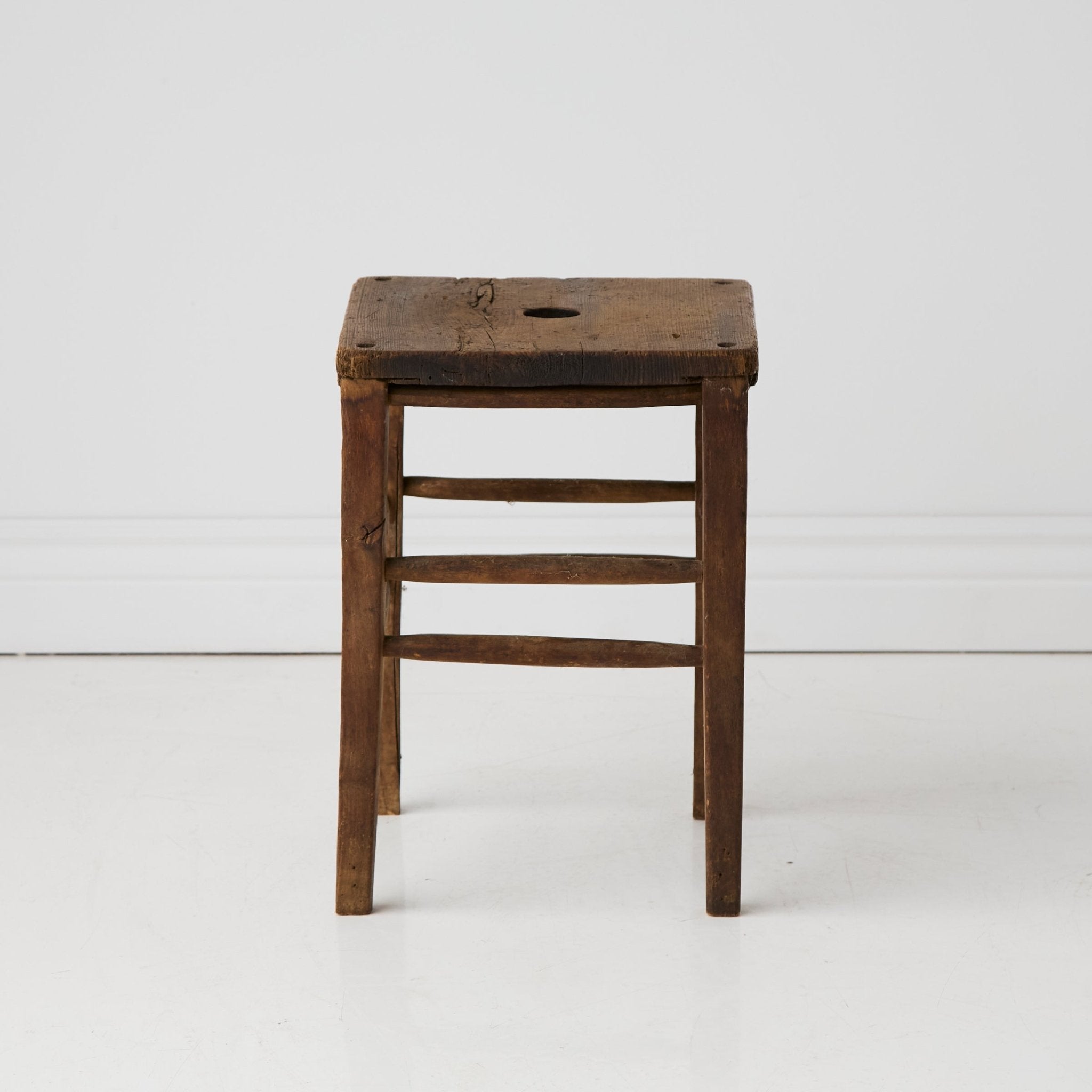Vintage Wood Stool - elsie green - furniture
