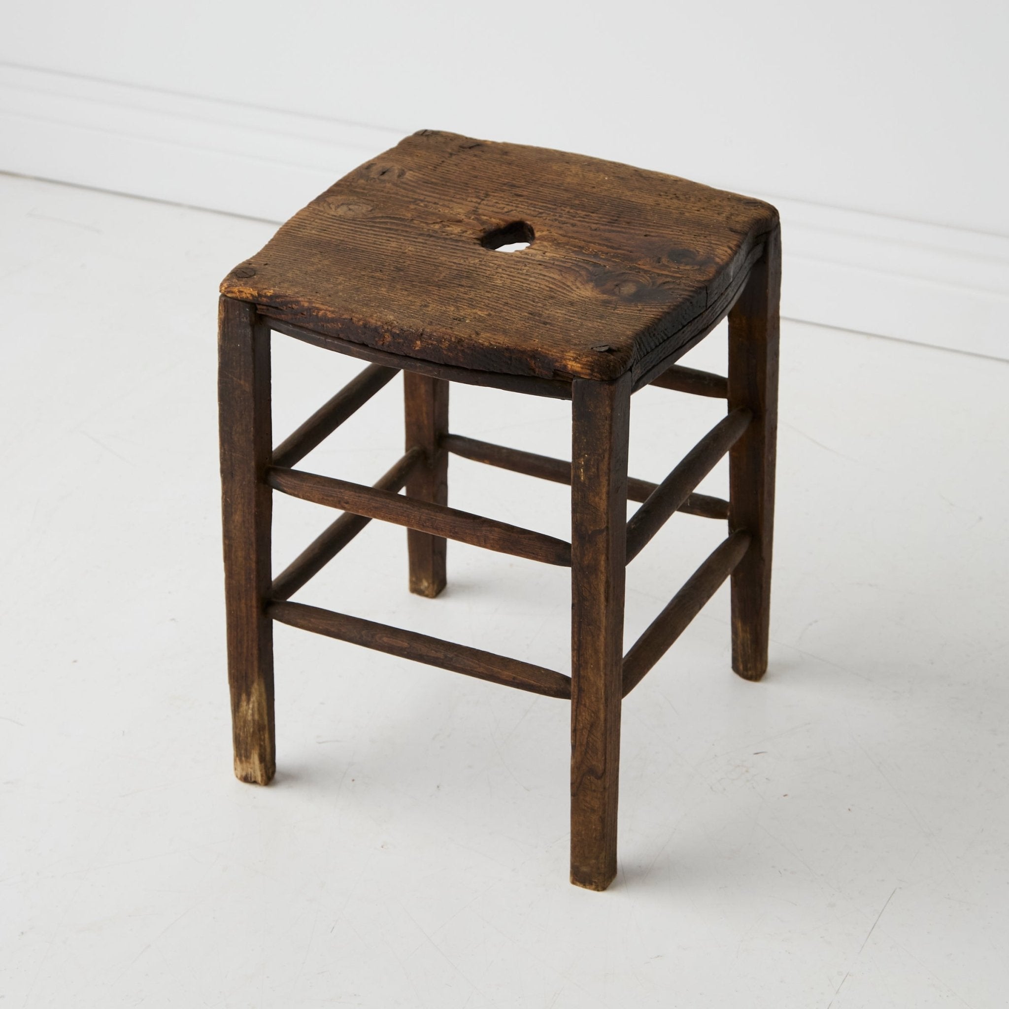 Vintage Wood Stool - elsie green - furniture