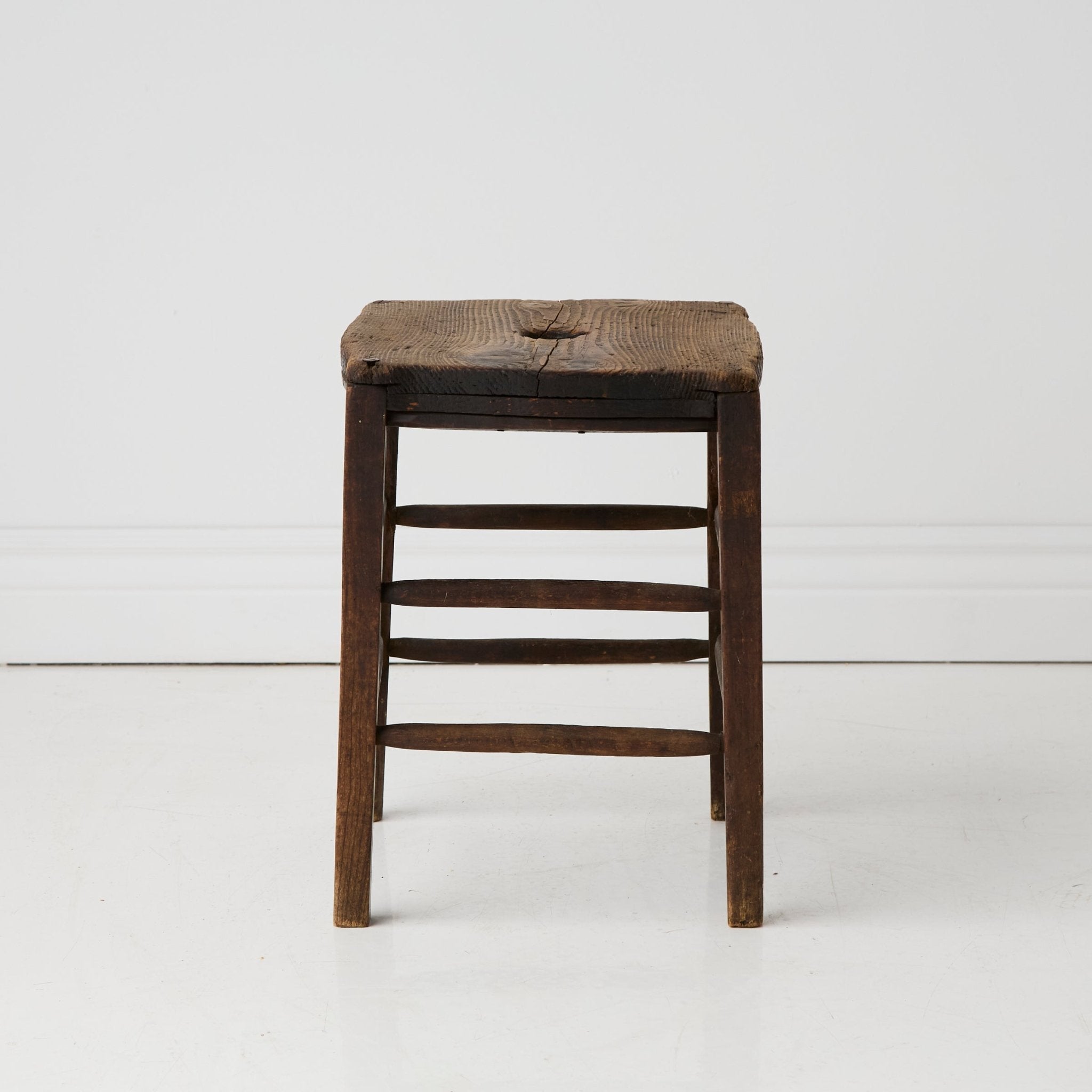 Vintage Wood Stool - elsie green - furniture