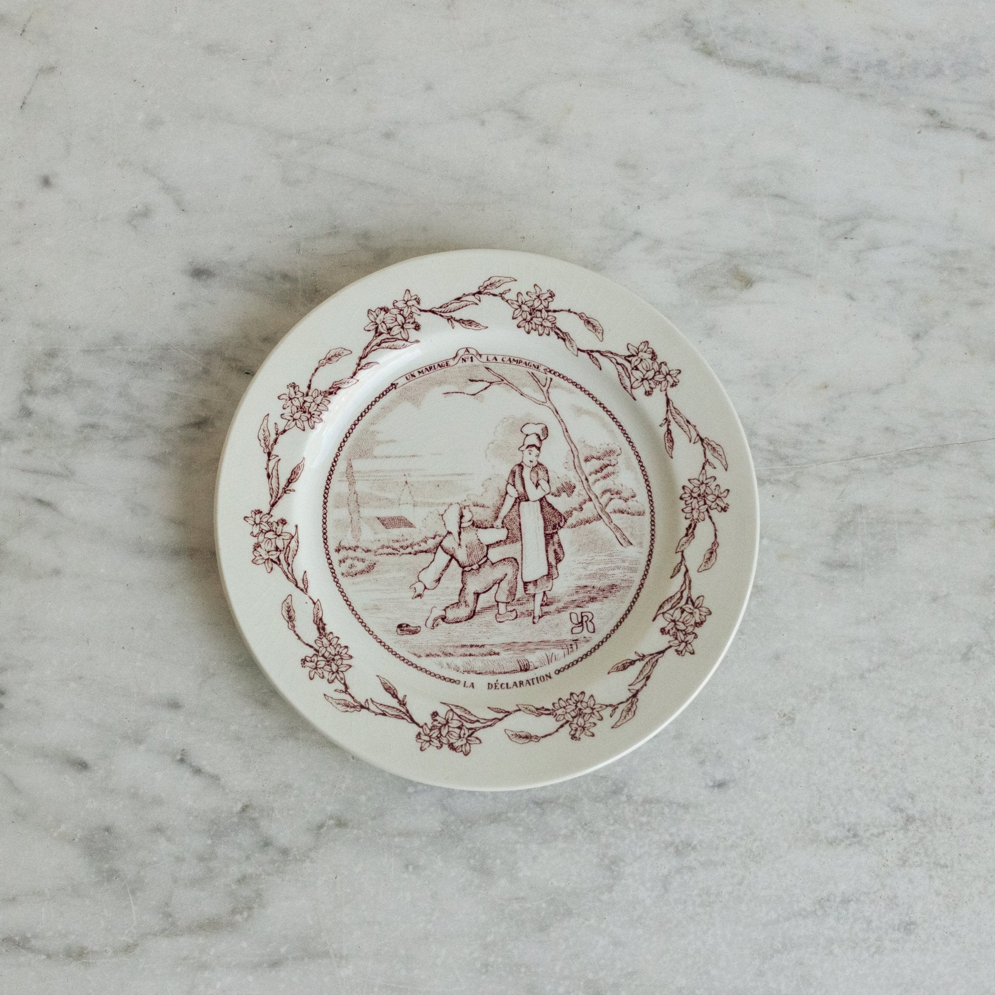 Vintage Yves Rocher Un Mariage A La Campagne Plate Set Of 4 - elsie green - The French Kitchen