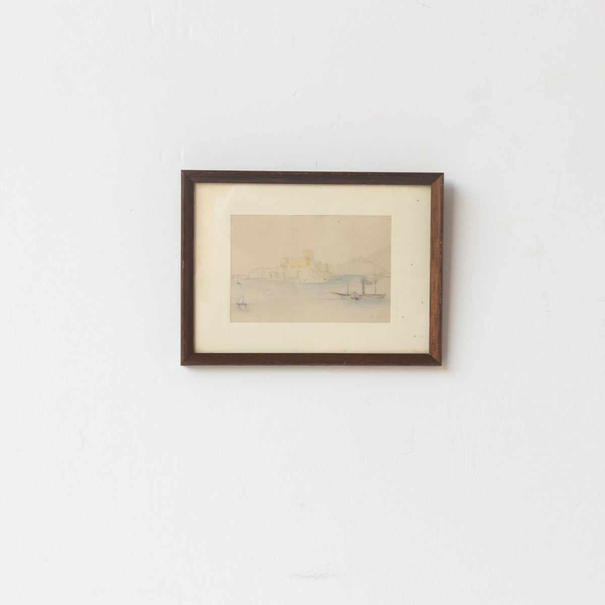 Watercolor with Boats and Fortress - elsie green - art