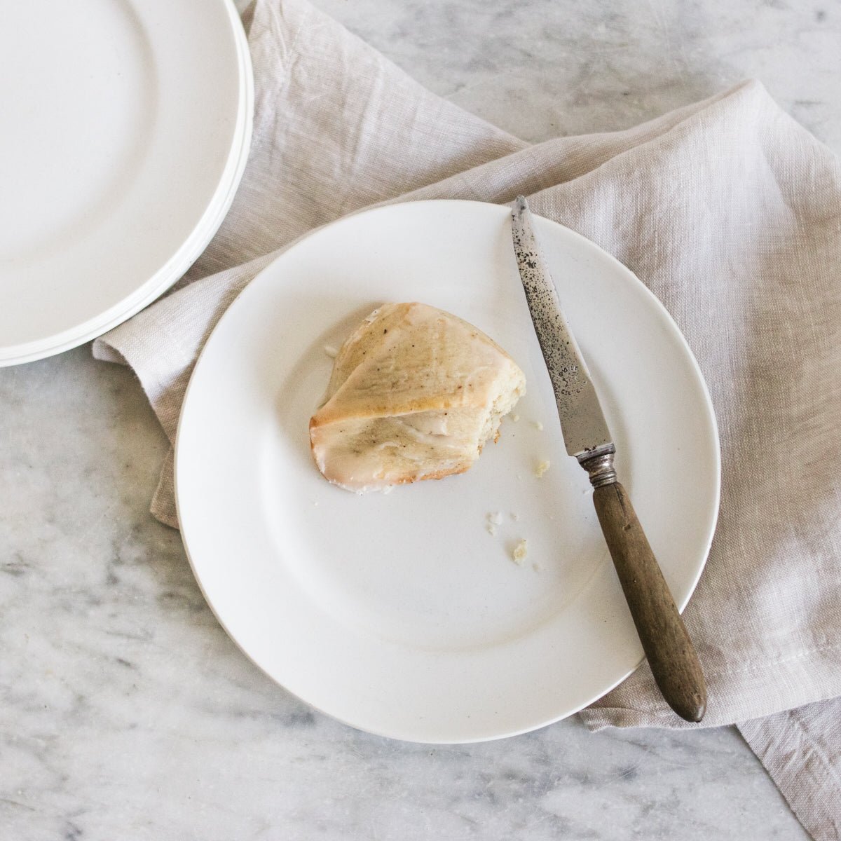 White Porcelain Salad Plate Set of 6 - elsie green - The French Kitchen