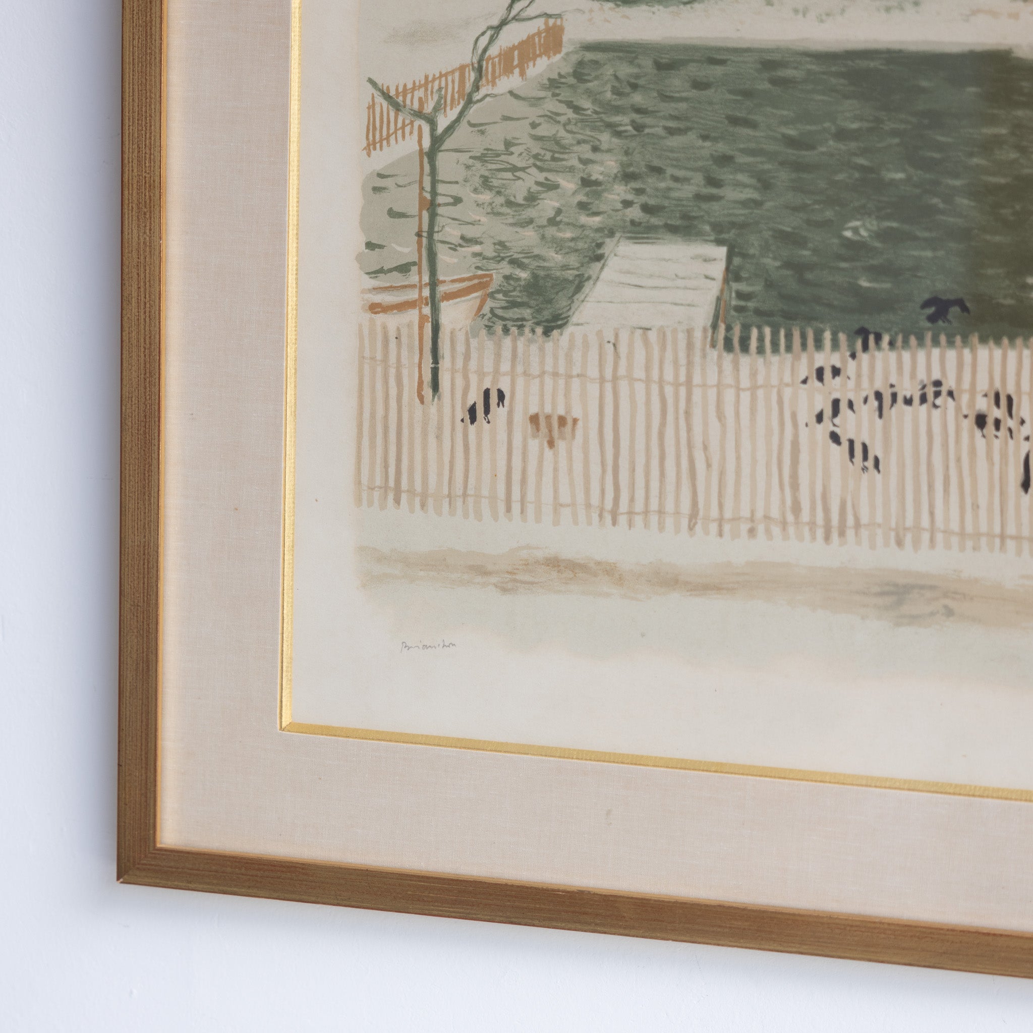 Wintery Trees Lithograph - elsie green - art