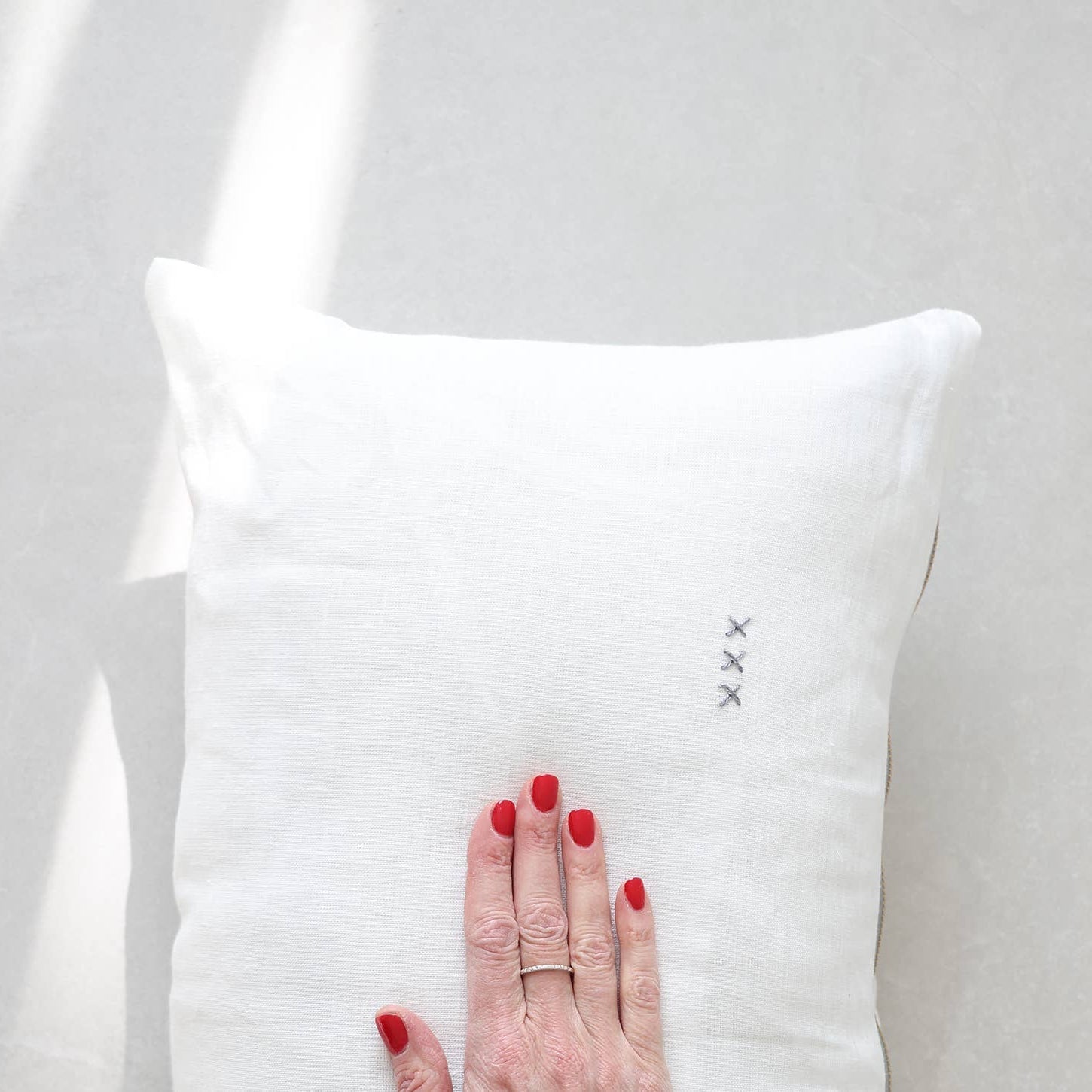 XXX Linen Pillow - elsie green - textiles