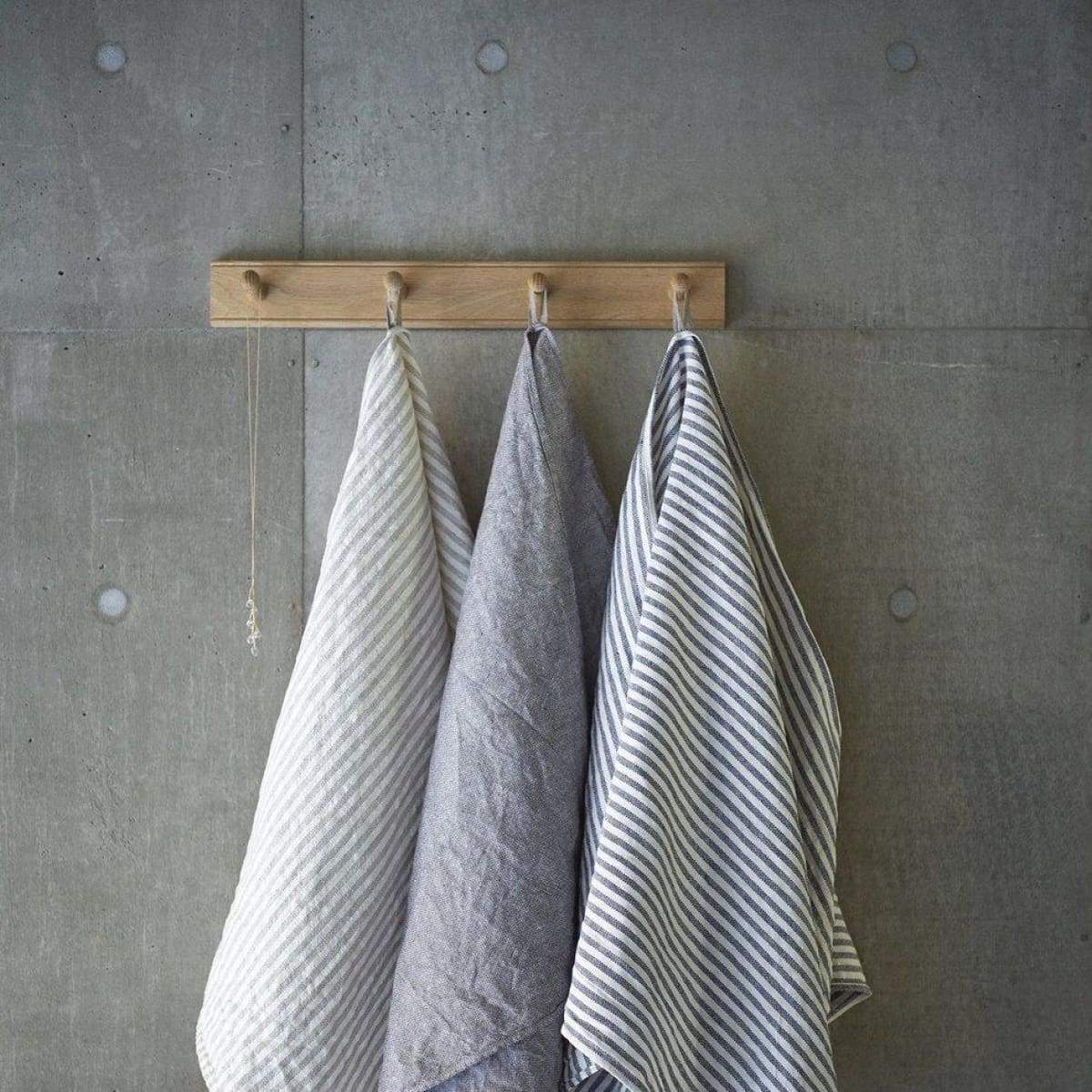 Chambray Stripe Towel - elsie green - Textiles