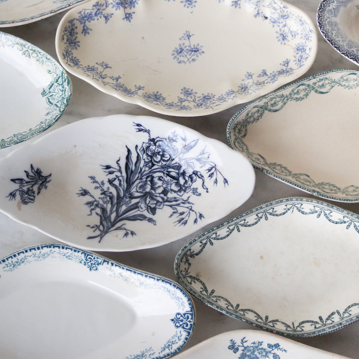 Vintage Transferware Spoon Rest - elsie green