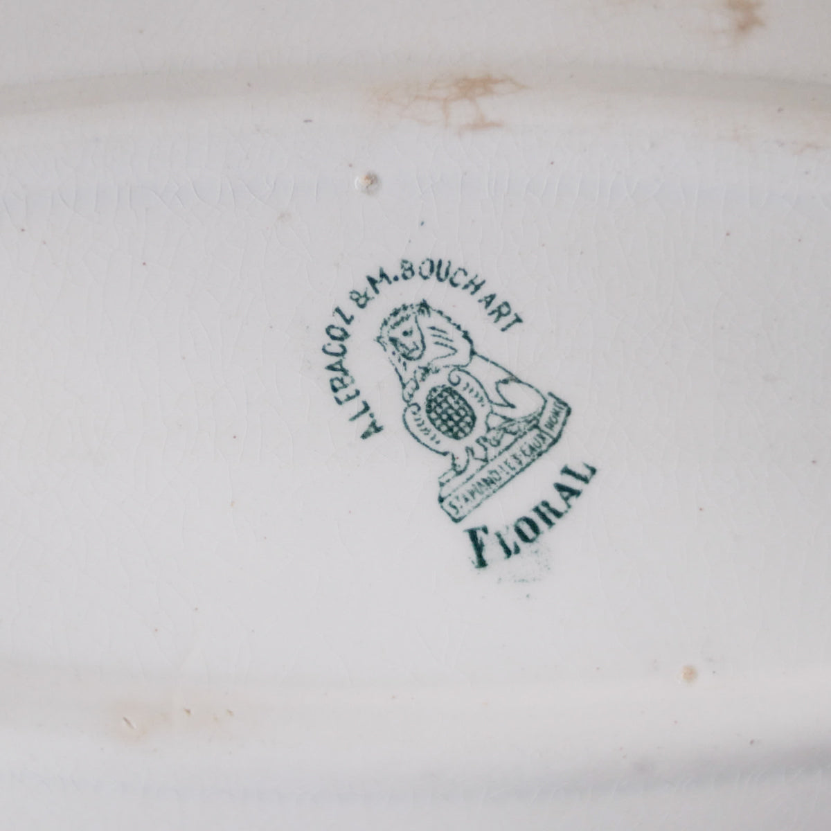 Vintage Transferware Spoon Rest - elsie green