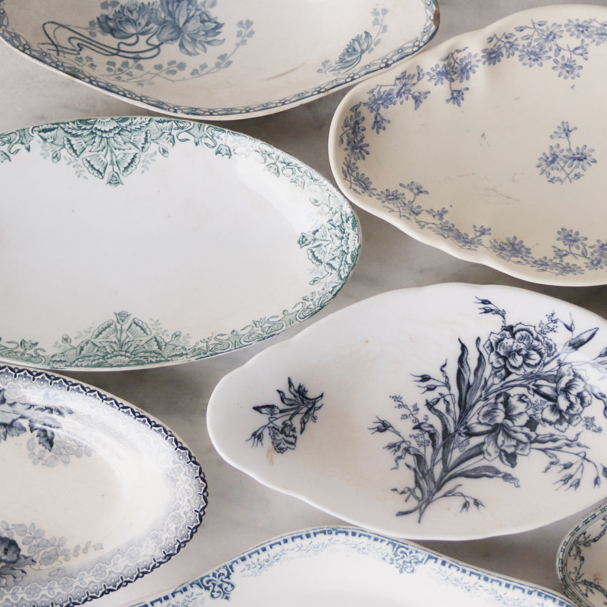 Vintage Transferware Spoon Rest - elsie green