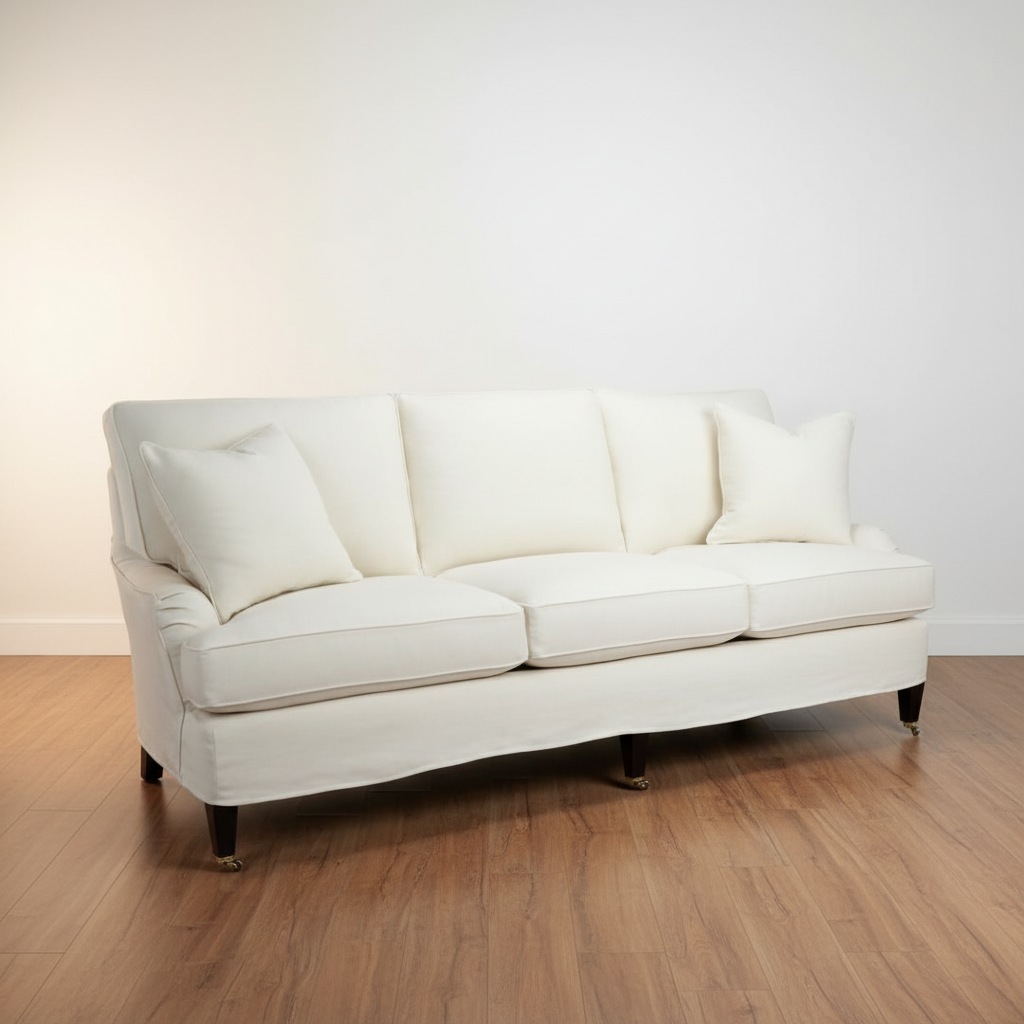 English Arm Slipcovered Sofa - elsie green - Furniture