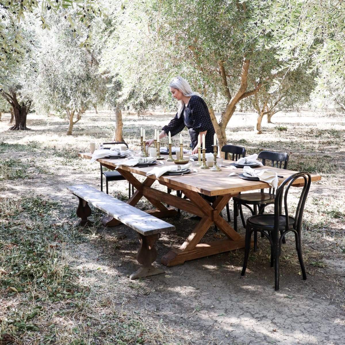 Forager Reclaimed Wood Farm Table - elsie green - Custom Furniture