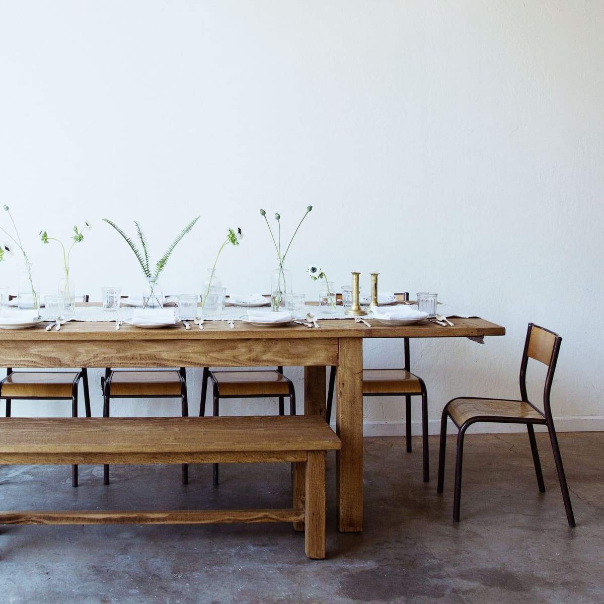 French Inspired Reclaimed Wood Farm Table - elsie green - Custom Furniture