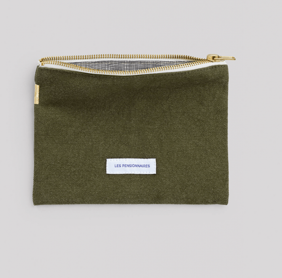 Organic Cotton Large Pouch - elsie green - Decor