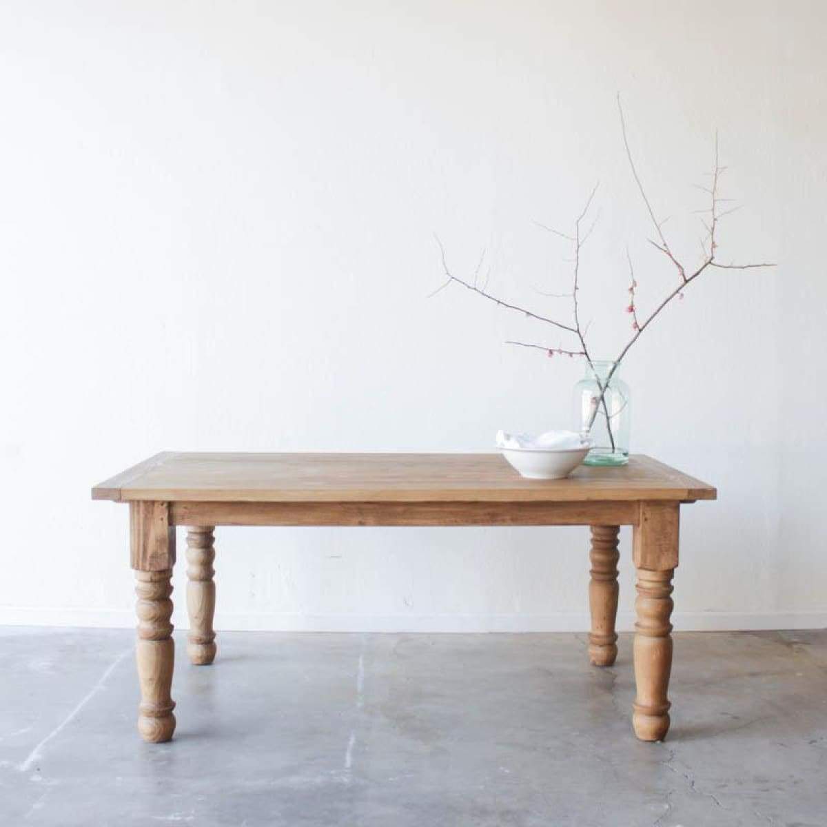 Reclaimed Wood Farm Table - elsie green - Custom Furniture