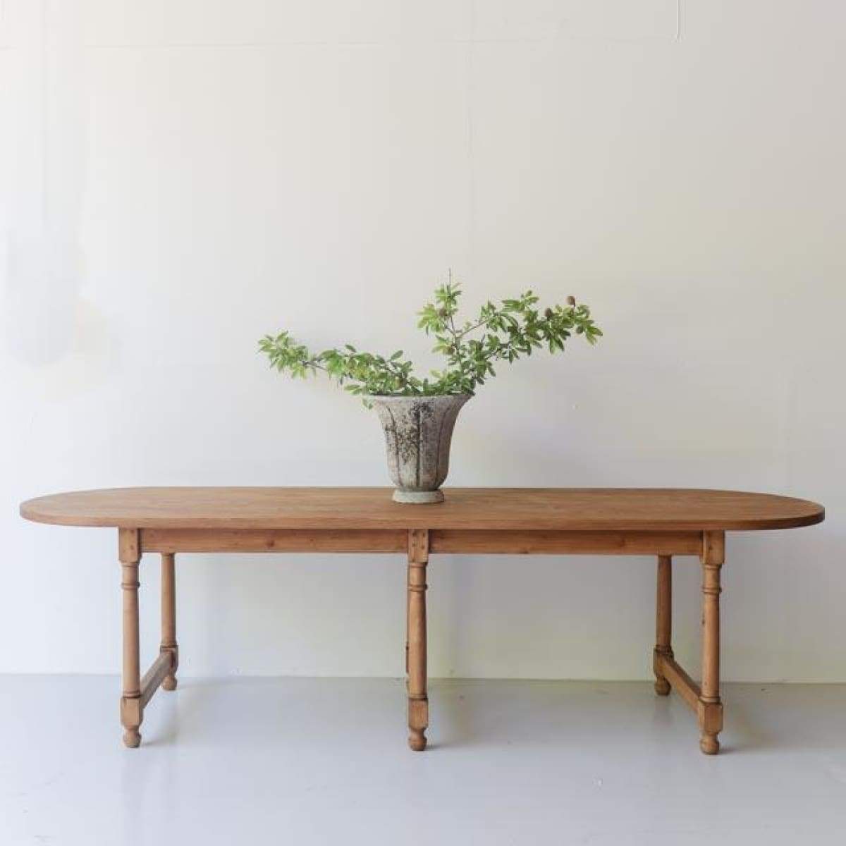 Reclaimed Wood Oval Farm Table - elsie green - Custom Furniture