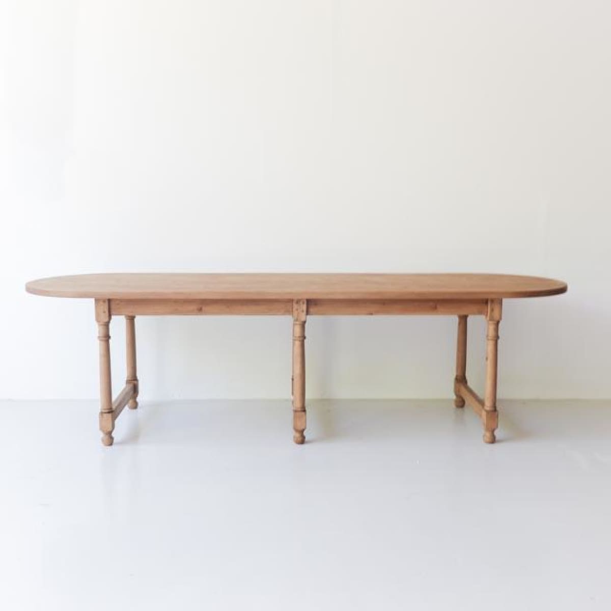 Reclaimed Wood Oval Farm Table - elsie green - Custom Furniture