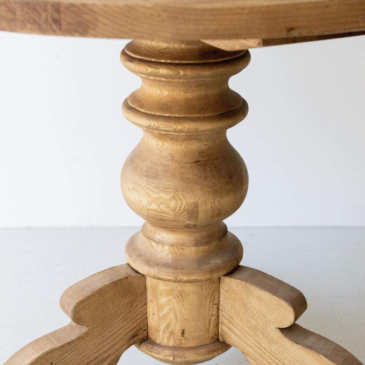 Reclaimed Wood Pedestal Table - elsie green - Custom Furniture