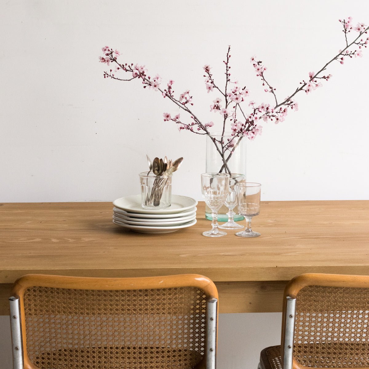 Shaker Inspired Reclaimed Wood Farm Table - elsie green - Custom Furniture