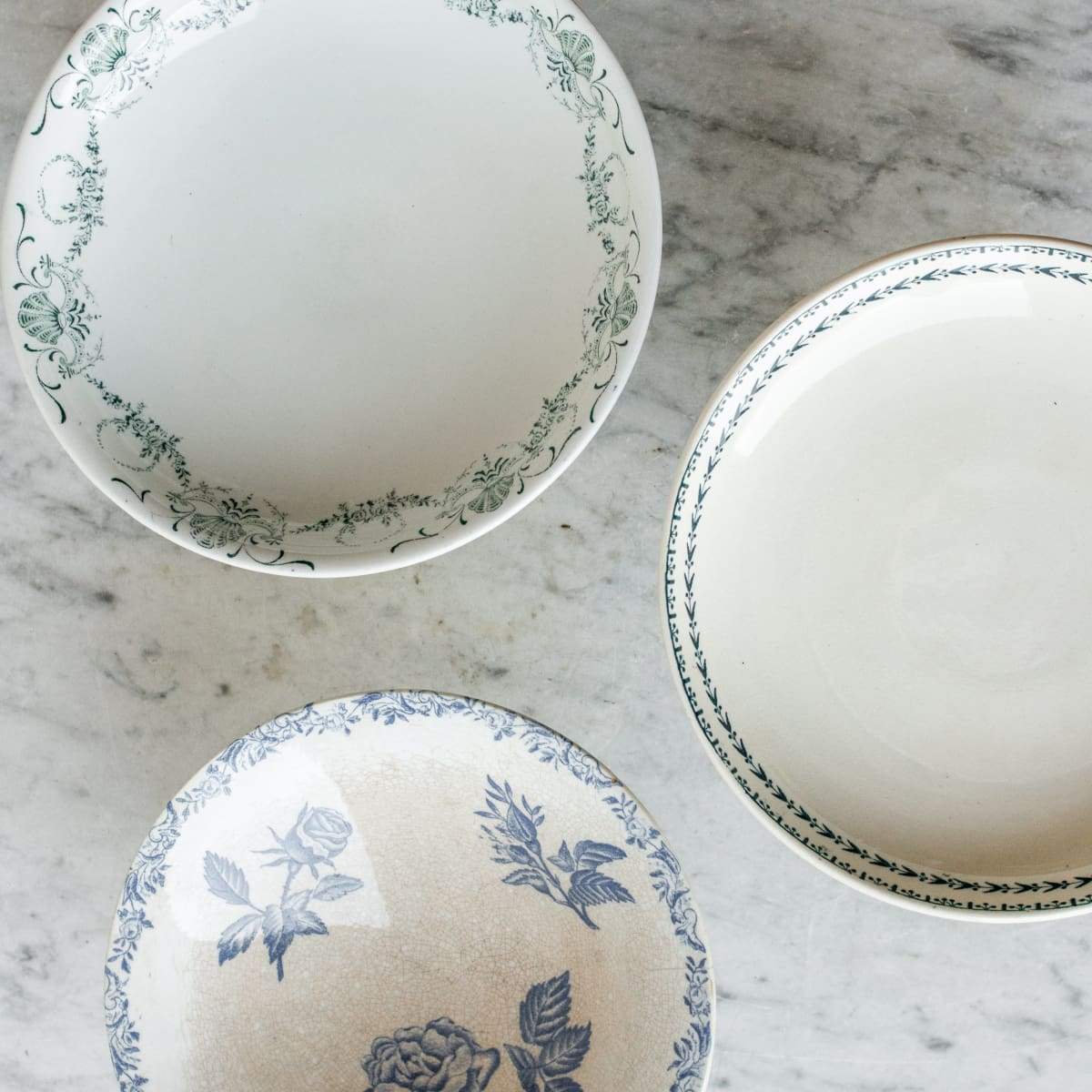 Vintage Transferware Pedestal Bowl - elsie green - The French Kitchen