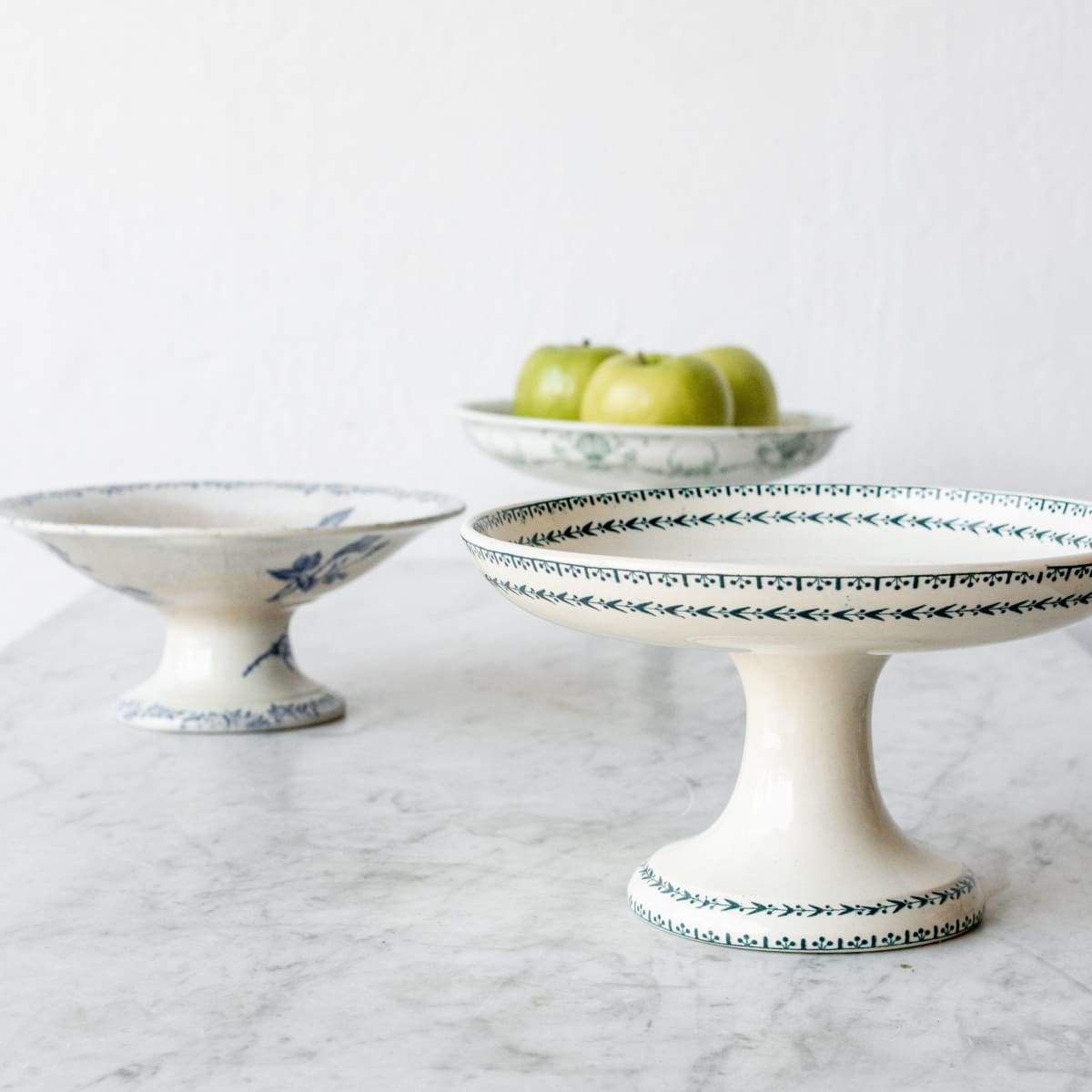 Vintage Transferware Pedestal Bowl - elsie green - The French Kitchen